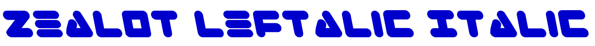 Zealot Leftalic Italic шрифт